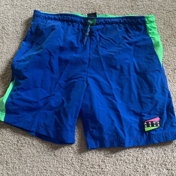 Nike Vintage 90s Aqua Gear shorts / swim shorts size large GREAT CONDITION rare - Picture 1 of 5